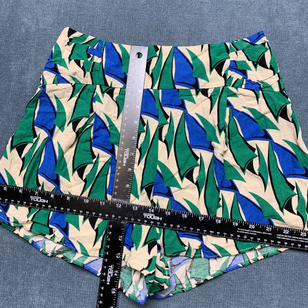 Zara Shorts Womens XS Multicolor Geometric High Waisted Back Zip Flowy Bottoms - Picture 7 of 15